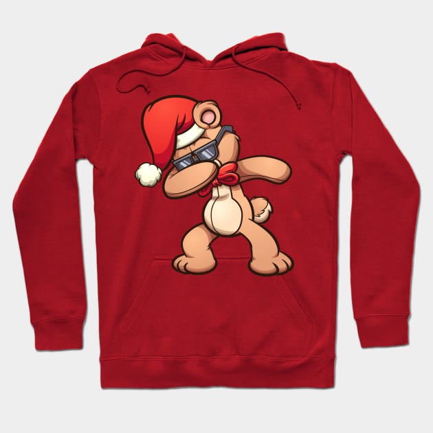 Dabbing Christmas Bear Hoodie by memoangeles